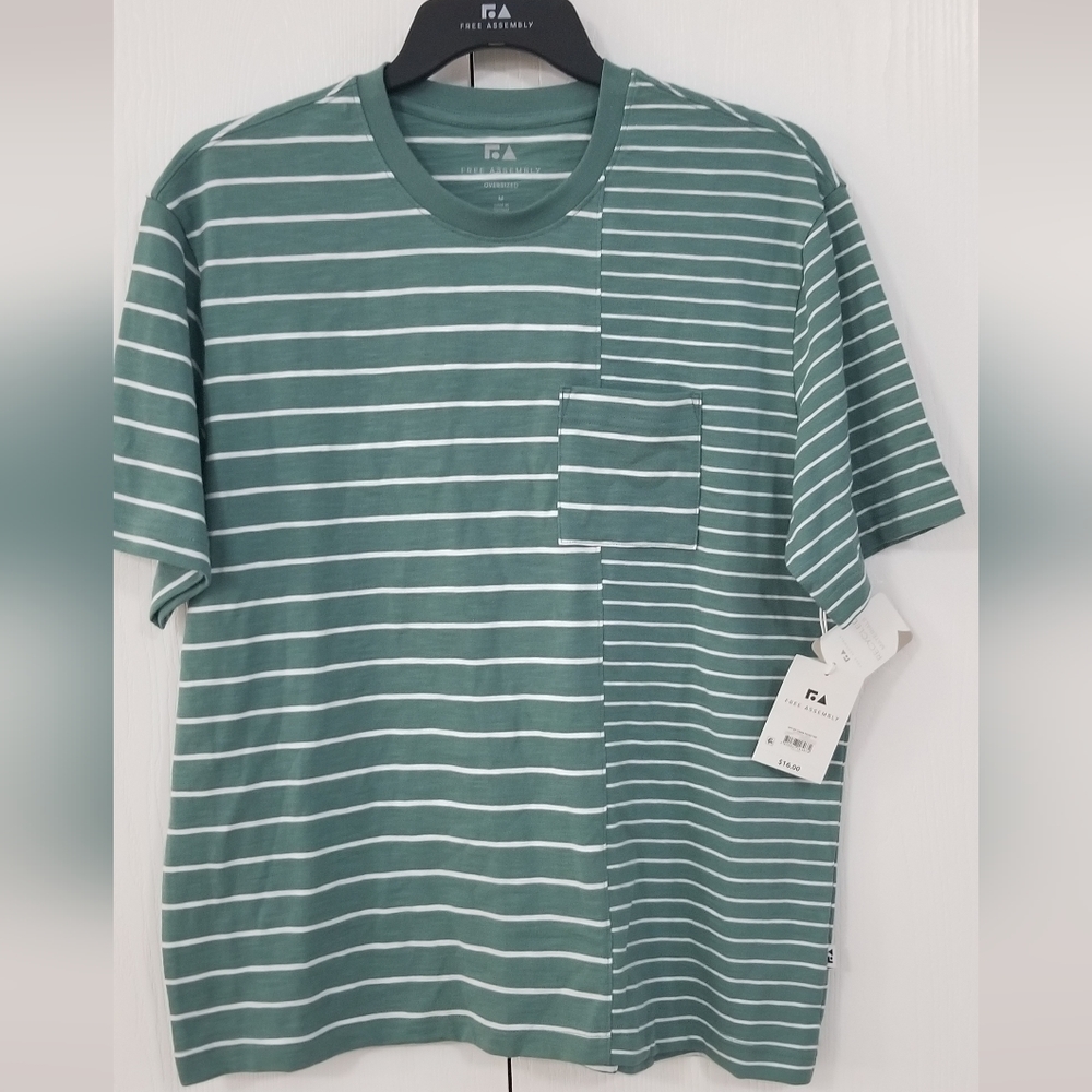 Tshirt in green striped